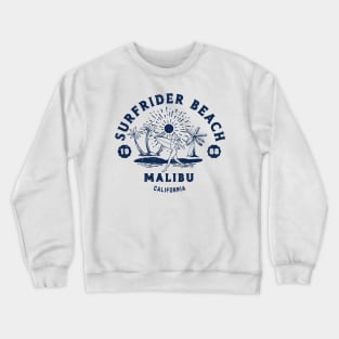 Vintage Surfrider Beach Surfing // Retro California Beach Malibu 1988 Crewneck Sweatshirt